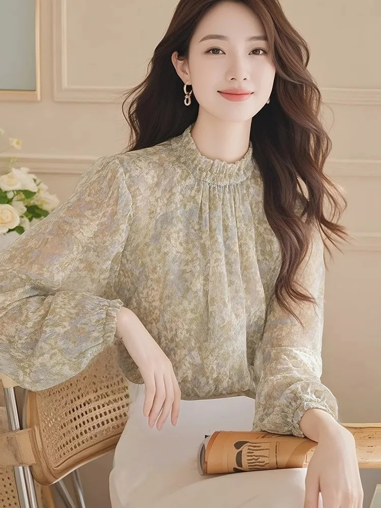 Women'S Gothic Formal Wear - Long Sleeve Shirts Women Satin Pleated