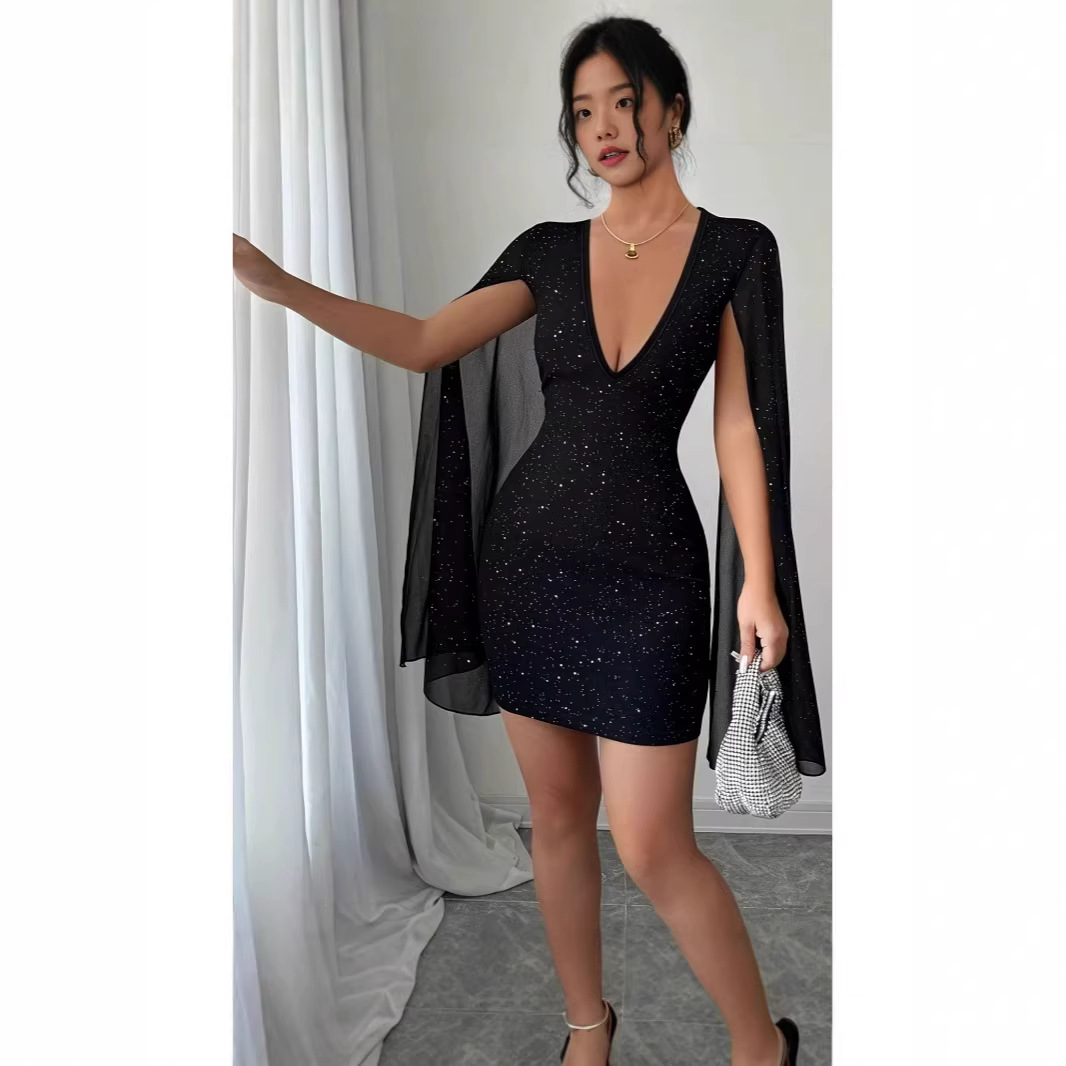 Formal Wear Women Us - V Neck Bodycon Midi Dress Elegant