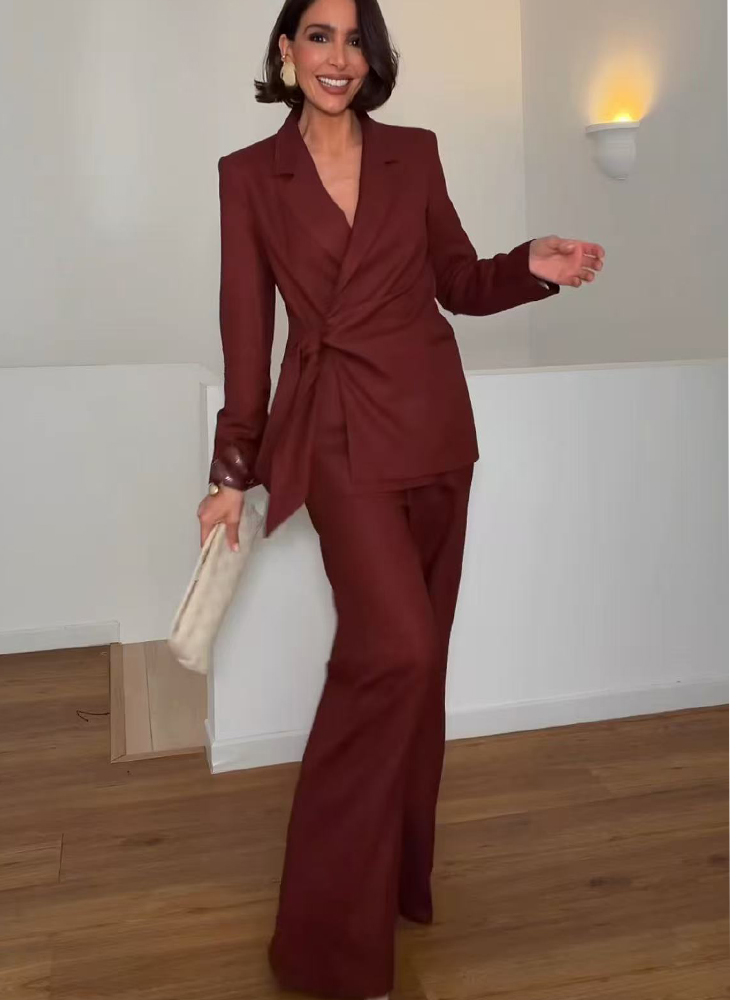 Women Formal Wear Trousers - Fashion Office Ladies Blazer Pants Suit