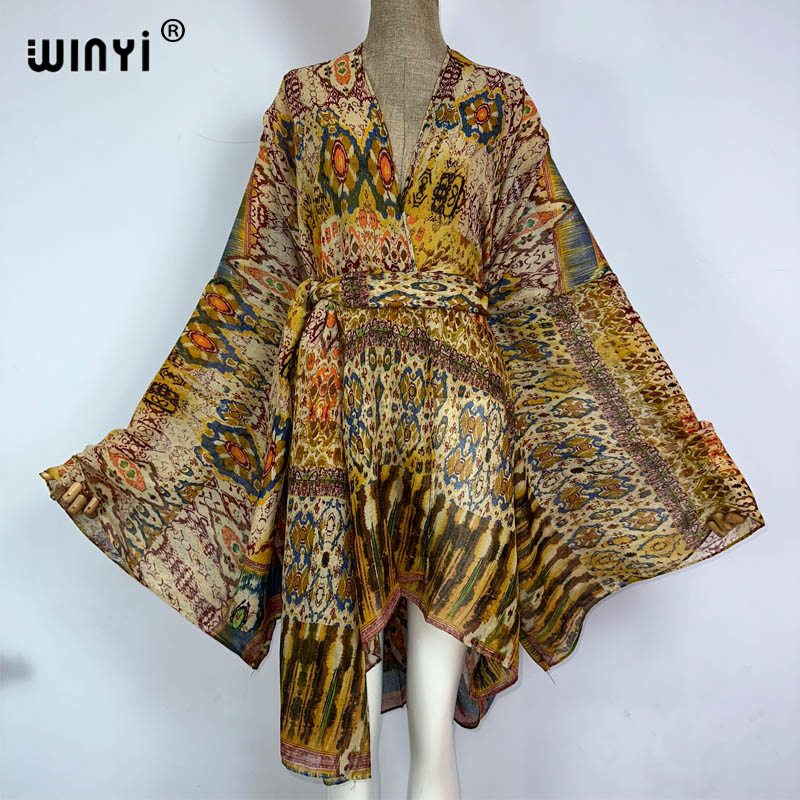 Young Women'S Formal Wear - WINYI kimono with belt summer Floral