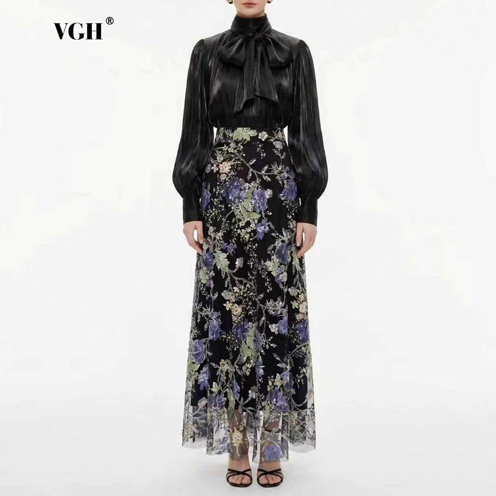 Formal Wear Women Us - VGH Elegant Chic Black Floral Two