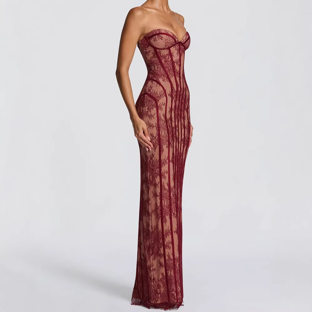 Formal Wear Women Us - Strapless Bodycon Maxi Dress for Women