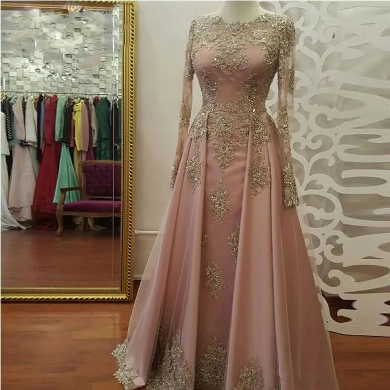 Blush Rose gold Long Sleeve Ev - Women Formal Wear Dubai ulasan dan harga