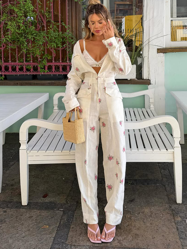 2026 Autumn Elegant Print Wome - Women'S Formal Wear Jumpsuit ulasan dan harga