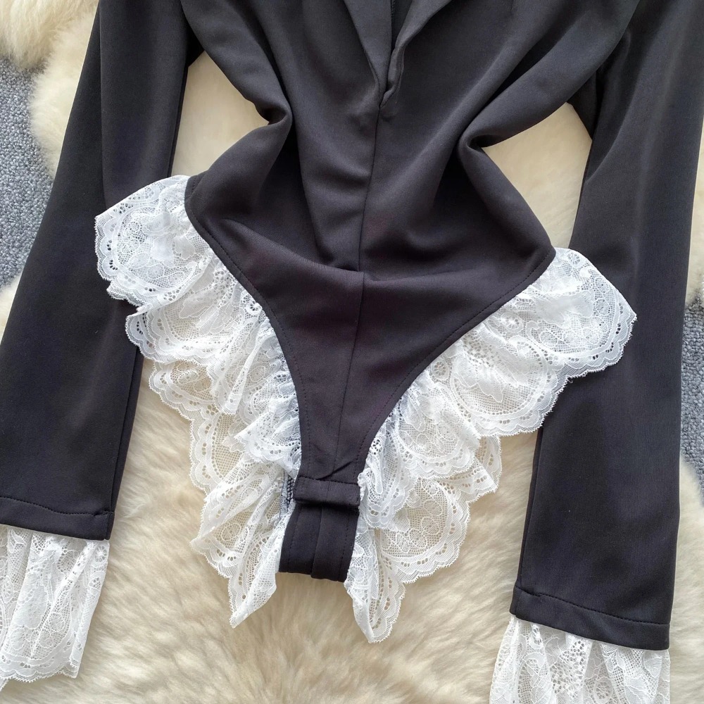 Hotsweet Turn-down Collar Eleg - Women'S Formal Wear Jumpsuit ulasan dan harga