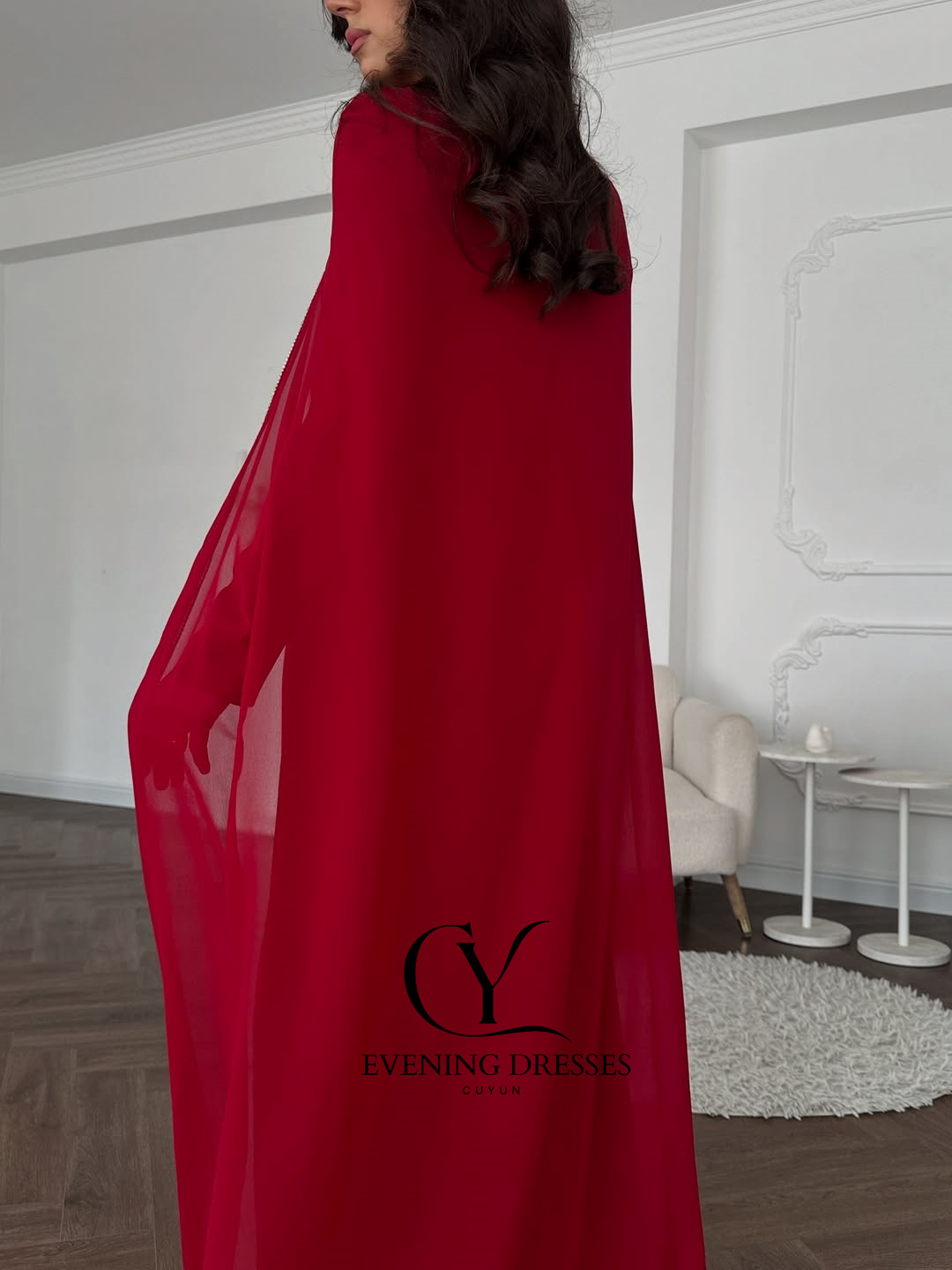 CUYUN Red Saudi Women Evening  - Women Formal Wear Dubai ulasan dan harga