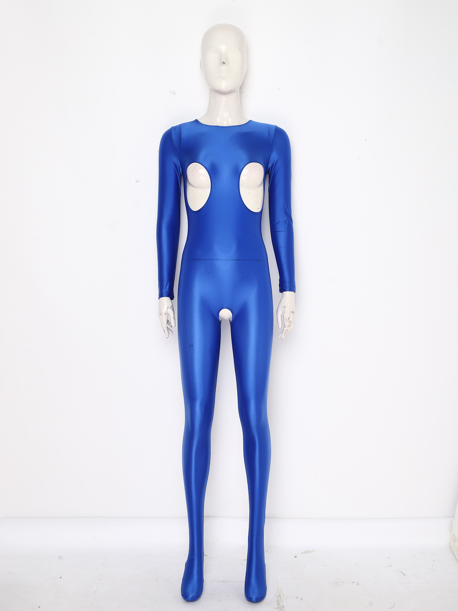 Women Glossy Stretchy Open Cro - Women'S Formal Wear Jumpsuit ulasan dan harga