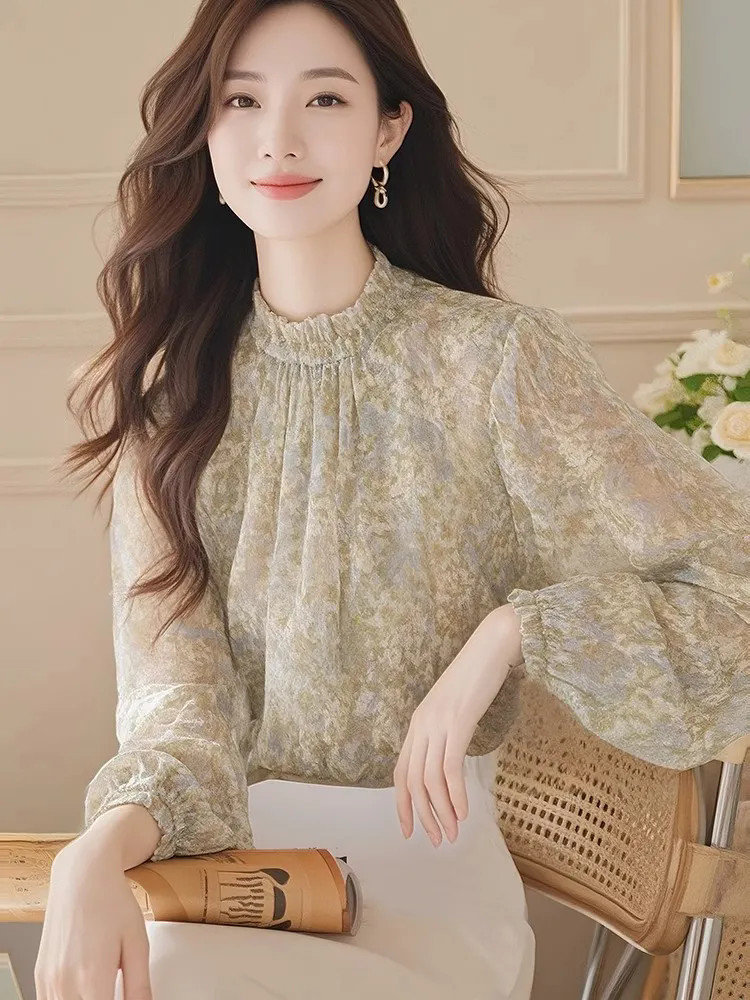 Long Sleeve Shirts Women Satin - Women'S Gothic Formal Wear ulasan dan harga