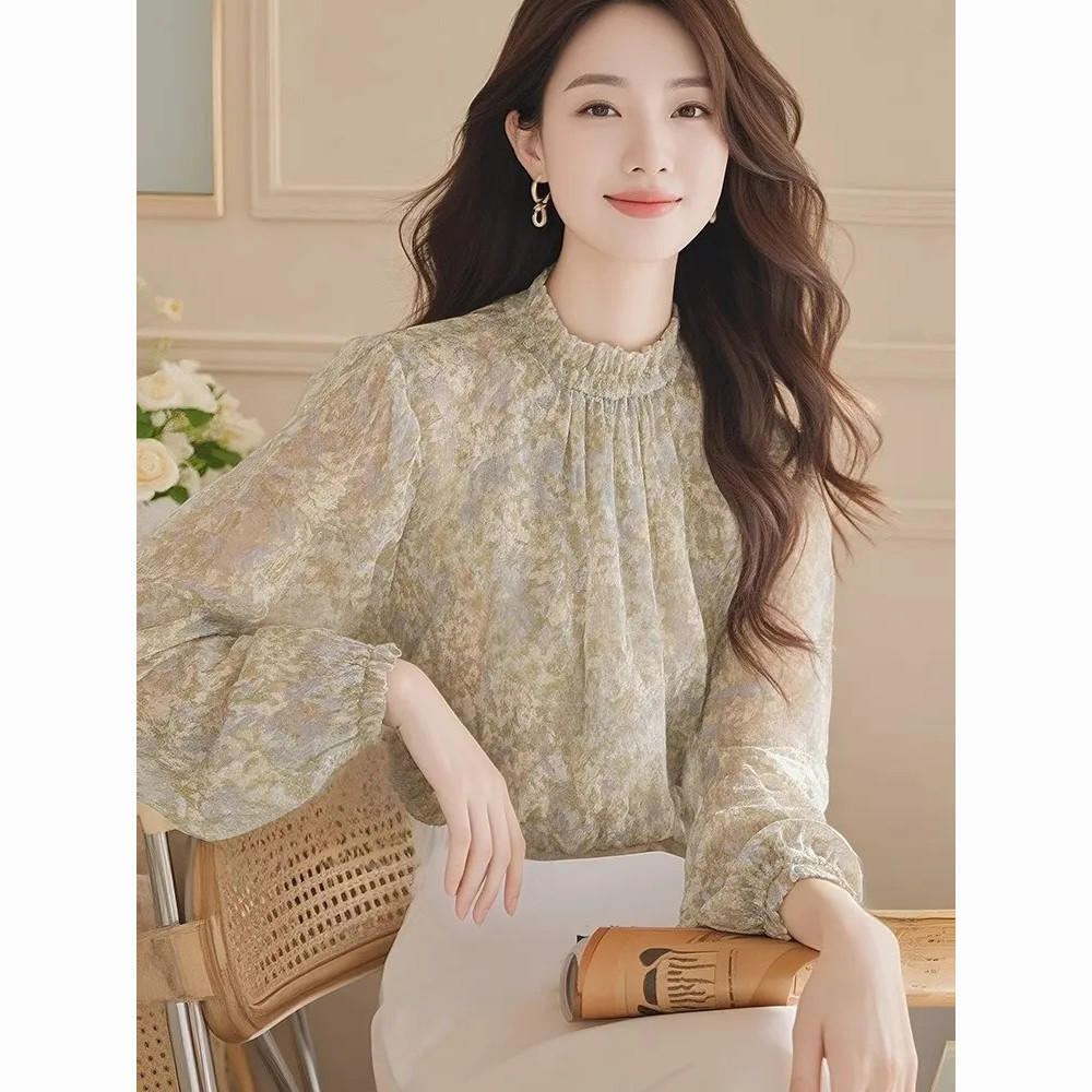 Long Sleeve Shirts Women Satin - Women'S Gothic Formal Wear ulasan dan harga