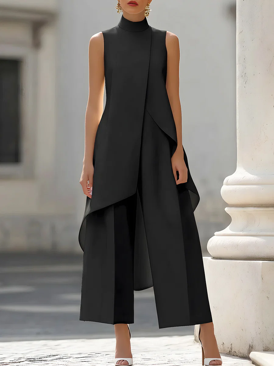 Sleeveless High Neck Asymmetri - Women'S Formal Wear For A Wedding ulasan dan harga