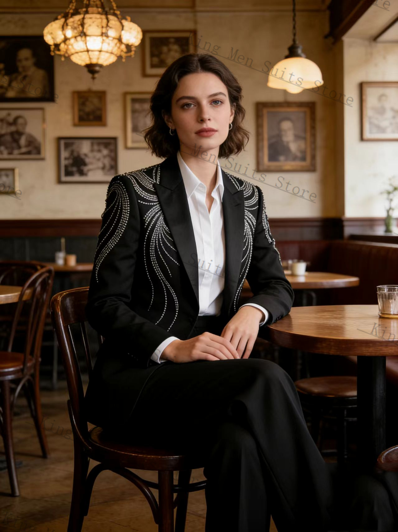 Black Women Suit Set 2 Pcs Bla - Women Formal Wear Trousers ulasan dan harga