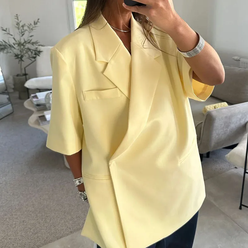Ladies Loose Blazer Suit Solid - Women Formal Wear Trousers ulasan dan harga