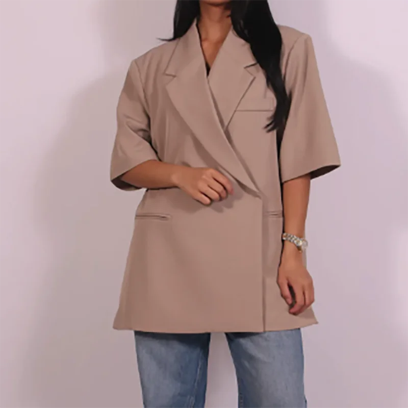 Ladies Loose Blazer Suit Solid - Women Formal Wear Trousers ulasan dan harga
