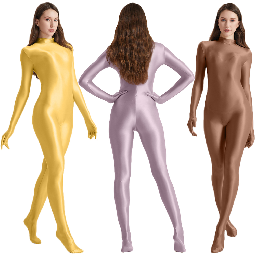 Women Oil Stretch High Neck Bo - Women'S Formal Wear Jumpsuit ulasan dan harga