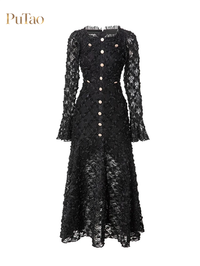 Putao 3D Floral Lace Mermaid M - Women Formal Wear Dubai ulasan dan harga