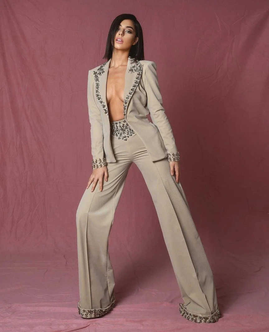 Amazing Rhinestones Women Suit - Women'S Formal Wear For A Wedding ulasan dan harga