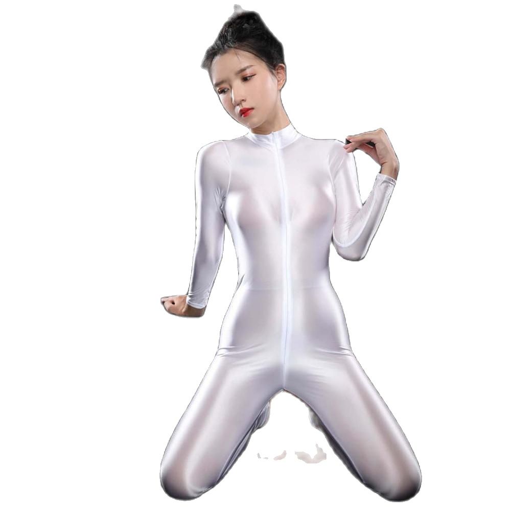 Sexy Shiny Long Sleeve Zipper  - Women'S Formal Wear Jumpsuit ulasan dan harga