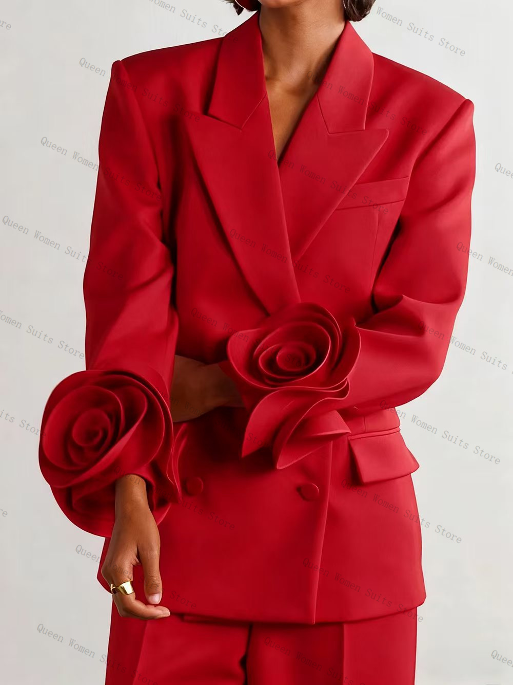 Luxury Red Women Suit Set 2 Pc - Women Formal Wear Trousers ulasan dan harga
