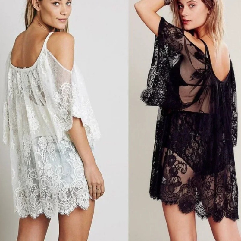 Women Sexy Lace Crochet Cover  - Young Women'S Formal Wear ulasan dan harga