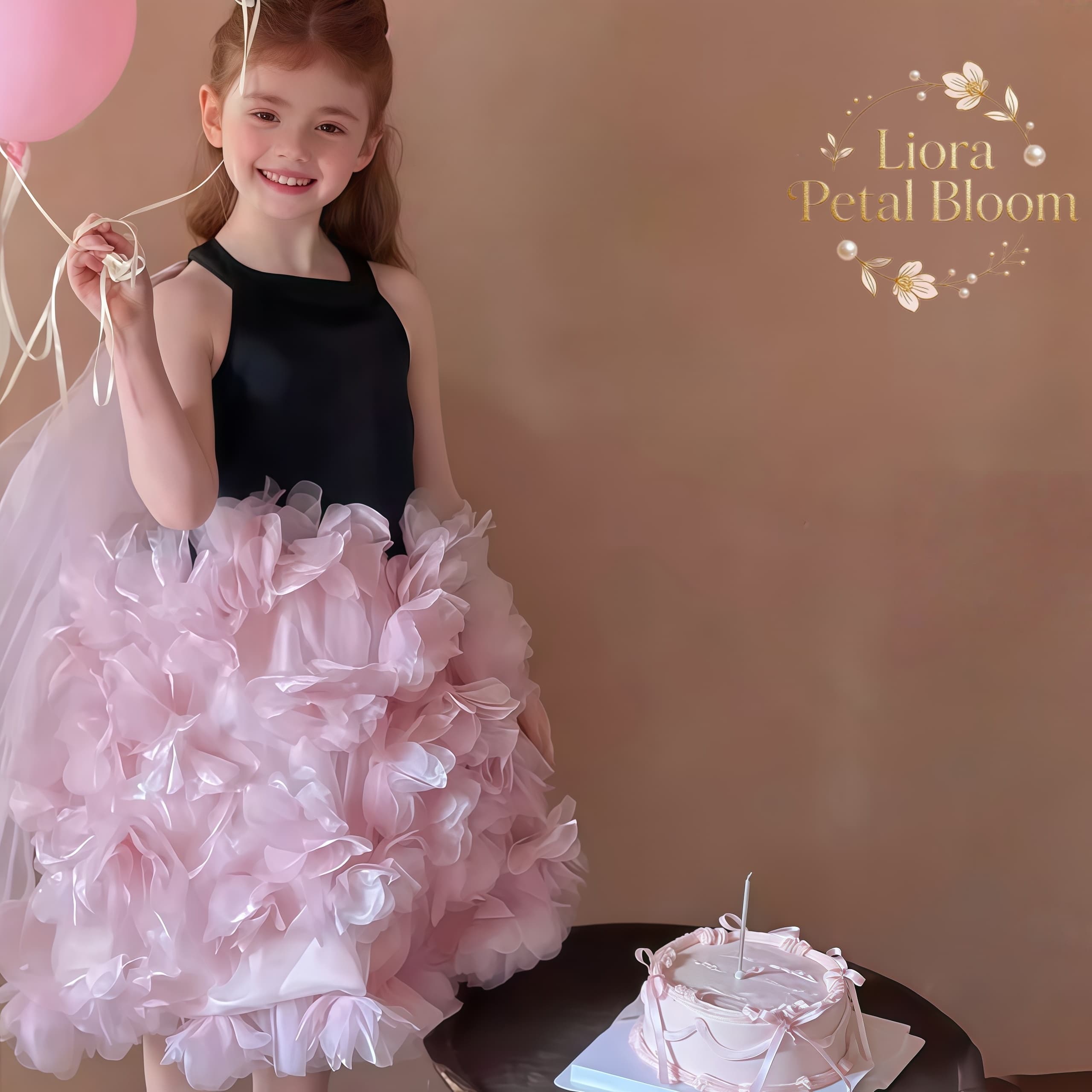 Girls' Black Floral Tulle Dres - Formal Wear Women Us ulasan dan harga