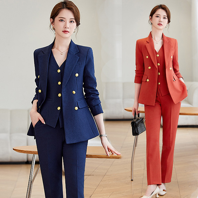 Navy Blue Suit Set for Women,  - High End Women'S Formal Wear ulasan dan harga