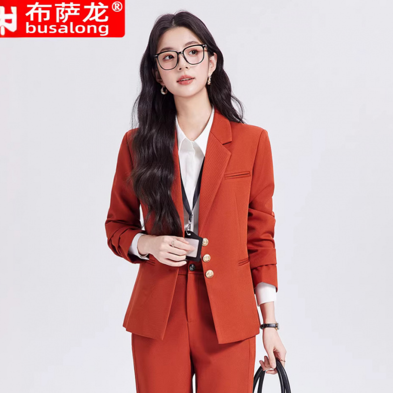 Khaki women's suit set, high-e - High End Women'S Formal Wear ulasan dan harga